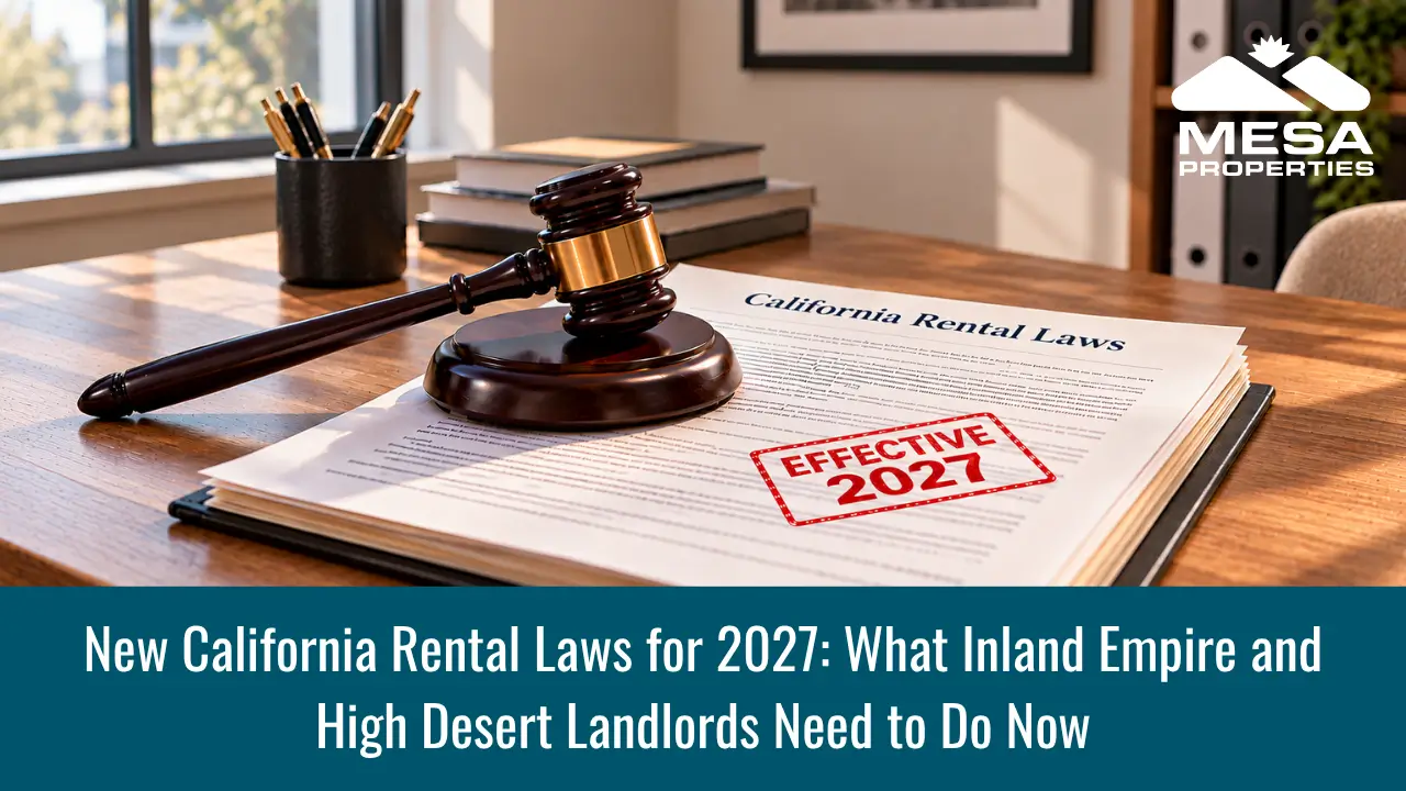 New California Rental Laws for 2027: What Inland Empire and High Desert Landlords Need to Do Now