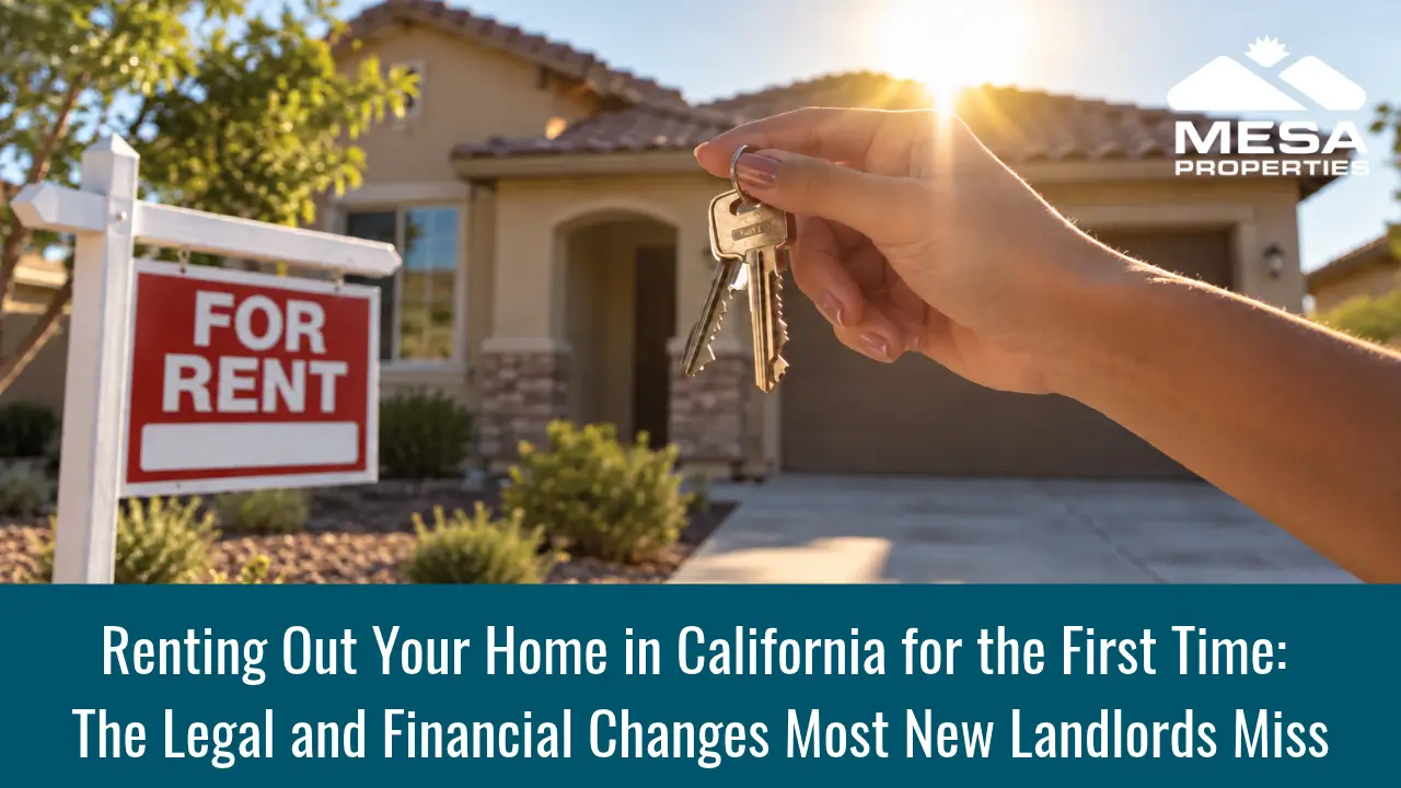Renting Out Your Home in California for the First Time: The Legal and Financial Changes Most New Landlords Miss